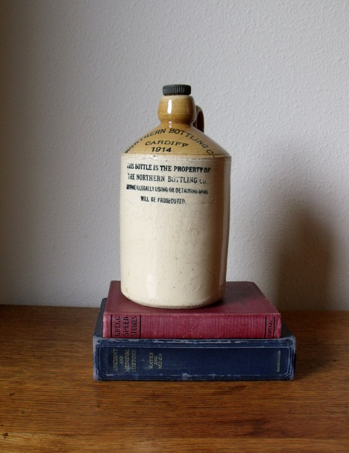 Antique Stoneware Jug Crock Price of Bristol by TrilliumandFern