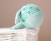 Crochet Rattle - Sleeping Sheep - Baby Teething toy -Crochet, safe, friendly baby toy -  Baby gift