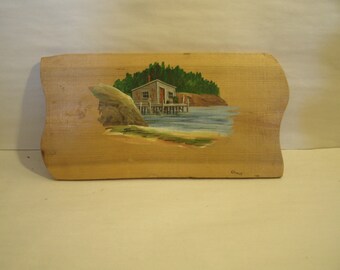 Robert+Wood+Artist+Rocky+Coast ... Shack Dock Rocky Coast Of Maine On Wood Signed By Artist C. Francis