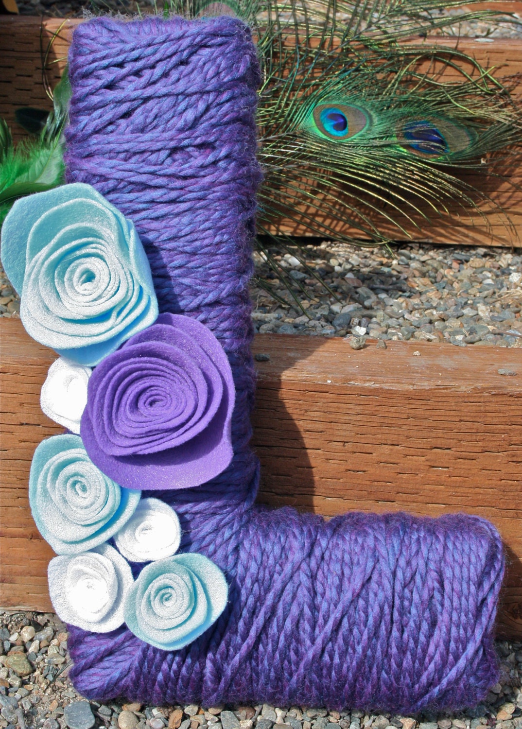 Yarn wrapped letters