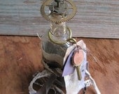 Steampunk altered bottle supplies ARTfully packaged vintage bottle assemblage