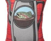 fish in the percolator pillow - Twin Peaks tribute