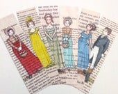 Jane Austen Bookmarks - Set of 6