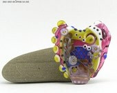 1 handmade lampwork bead focal -- SRA -- glass -- Silke Buechler -- Calypsos Beads -- H e a r  t  b e a d