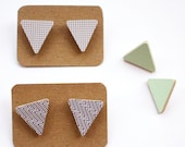 Geometric Triangle Stud Earrings - Choose Your Colours