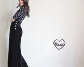 velvet crystal maxi skirt . sailor button front .medium