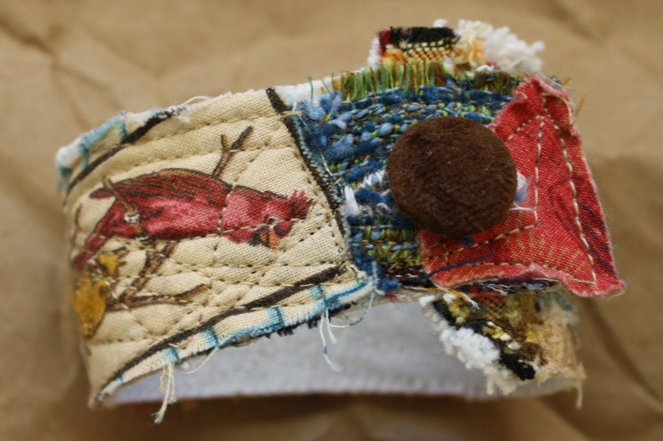 Wrist cuff - upcycled, eco friendly