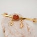 Personalized Charm Bangle - Carnelian Bracelet - Gemstone Bangles - Bezel Set Bangles - Initial Charm Bracelets Mother's Day Gift