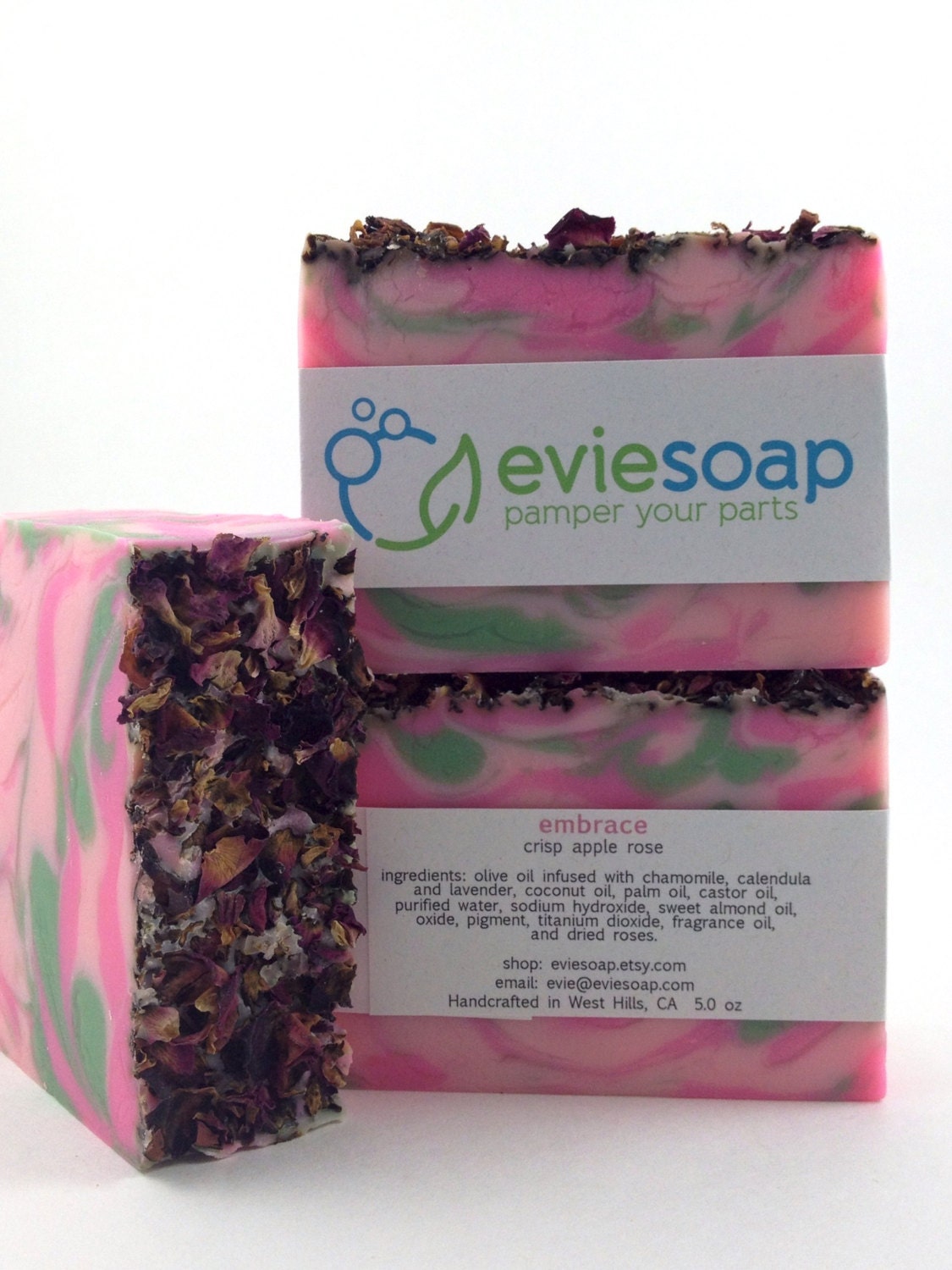 NEW: embrace - Handcrafted Vegan Soap - crisp apple rose