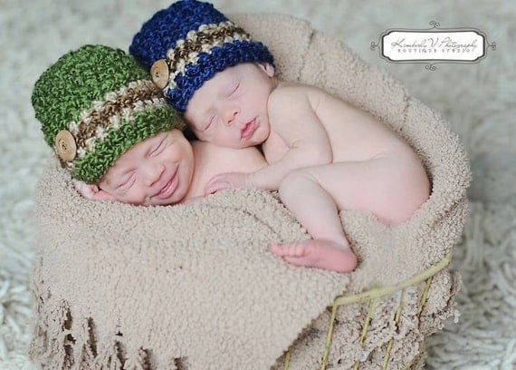 GREEN Baby Boy Hat, Crochet Boy Hat, Baby Boy Hat Hat, Newborn Boy Hat, Boy Hat