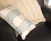 Unique Hand Knitted Large Throw Blanket - OOAK Design Taupe