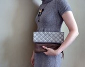 Third Eye Print Secret Society Clutch Leather and Canvas - OOAK National Treasure