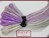 Lavender, Blonde Synthetic Dreadlocks Extensions. 20 x Double Ended or 40 x Single Ended Dreads, Blonde, Lavender Coloured.