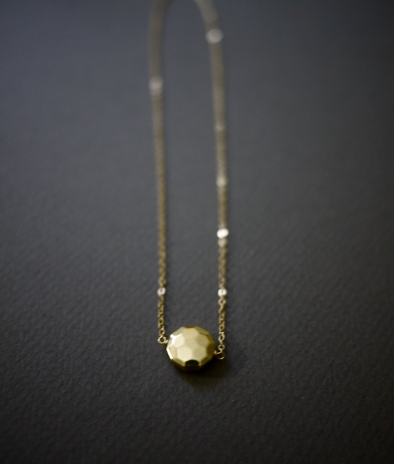 Gold Pendant Necklace // 14k Gold Necklace // Geometric Necklace by Mica - Cornelia