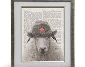 Anti-communism poster, Why Capitalism Works, European Union Sheep, Home Decor, Wall Decor, Dictionary Page Art, Mixed Media Art