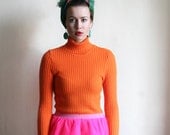 Bright Orange Knit Sweater by Ogre Knitwear - MagpiesShop Bright Orange Knit Sweater by Ogre Knitwear - MagpiesShop