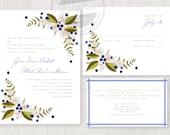August. printable wedding invitation suite