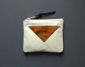 MINT Leather Change Purse. Small Leather Wallet. Pistachio Leather