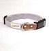SALE. Gray Stripe Dog Collar. Adjustable Size LARGE. Hemp Dog Collar. Eco-Friendly design.