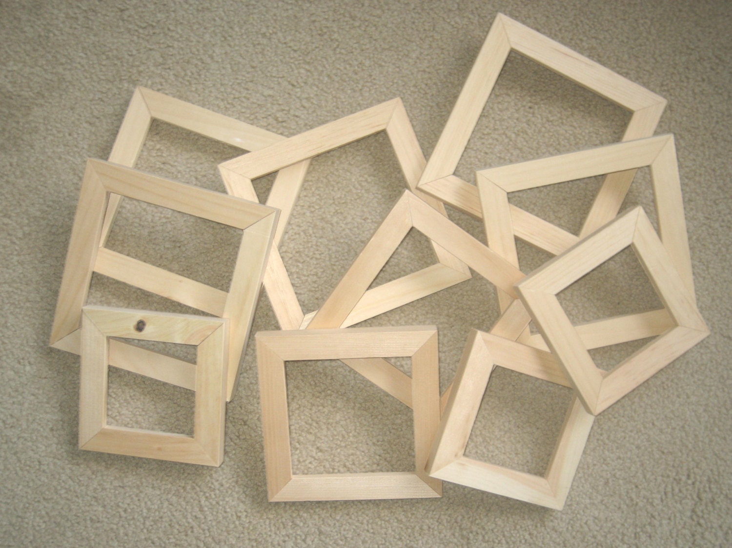 Picture frames 10 unfinished wood (my no. 32213a)