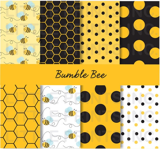 bumble-bee-honeycomb-digital-paper-instant-by-littleprintsparties