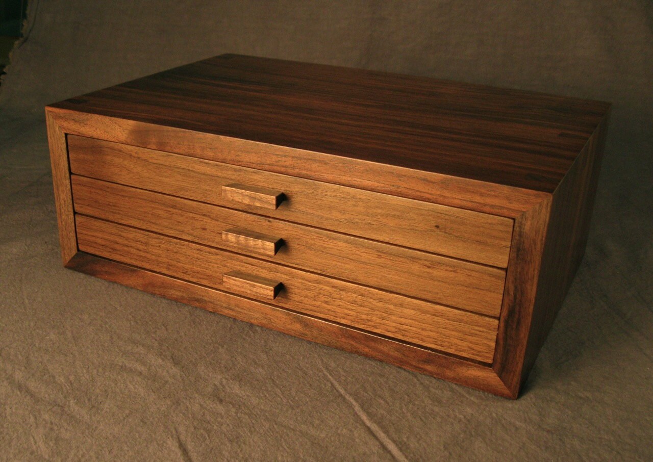 Black Walnut And Wenge Jewelry Box By Westcreekstudio On Etsy