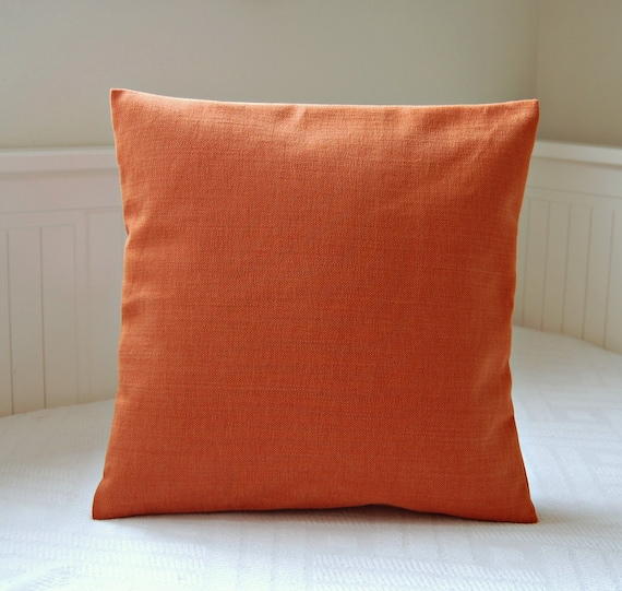 plain burnt orange accent cushion cover solid by LittleJoobieBoo