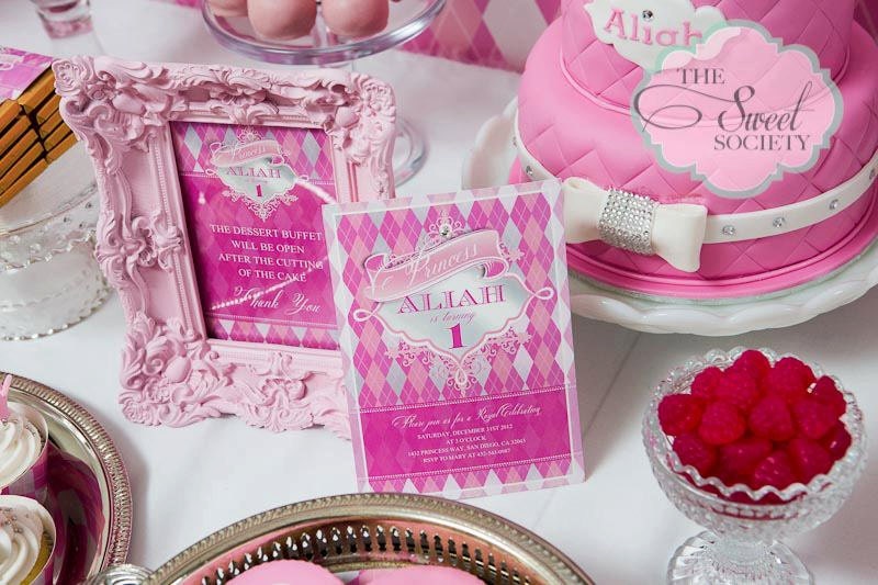 PINK ARGYLE PRINCESS Printable Party Invitation Printing Available Il_570xn