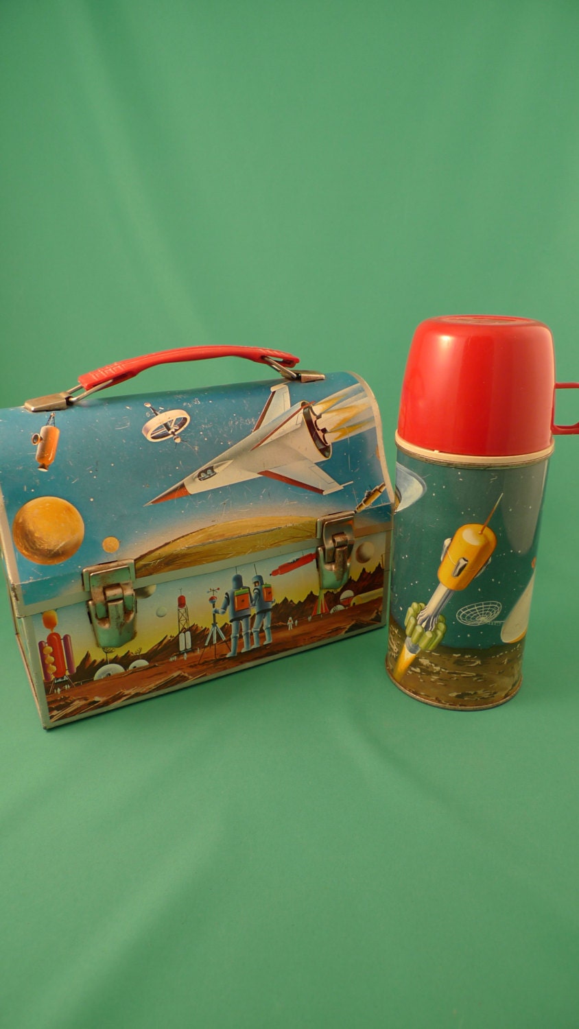 1960 Astronaut Dome Lunch Box with Thermos