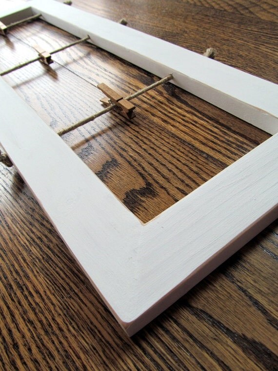 White Collage Wood Picture Frame No Glass distressed modern farmhouse