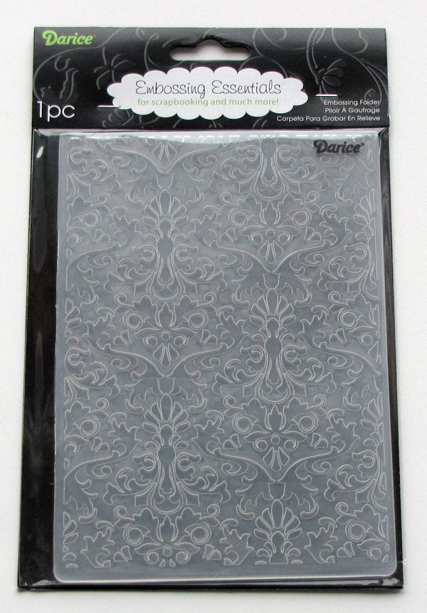 Darice Damask 5x7 Embossing Folder For 5x7 Cards By CatSCRAPPIN