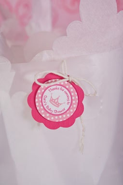 Princess Crown Themed FAVOR TAGS in Hot & Light Pink, Princess Baby Shower Decorations, Thank You Tags, Gift Tags, Hang Tags (12) Il_570xn