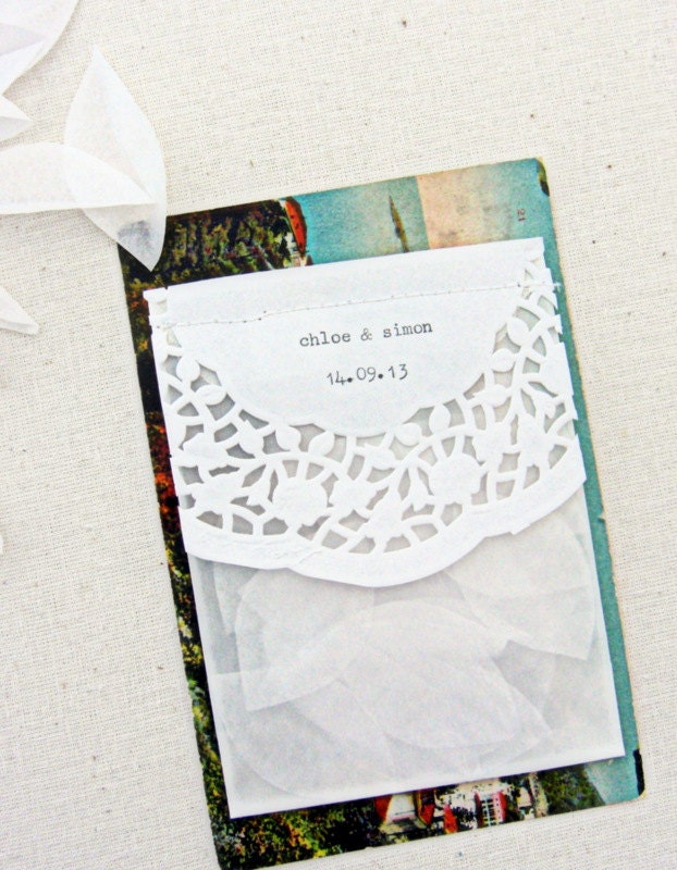 wedding confetti bags 20 glassine bags white paper by SepiaSmiles