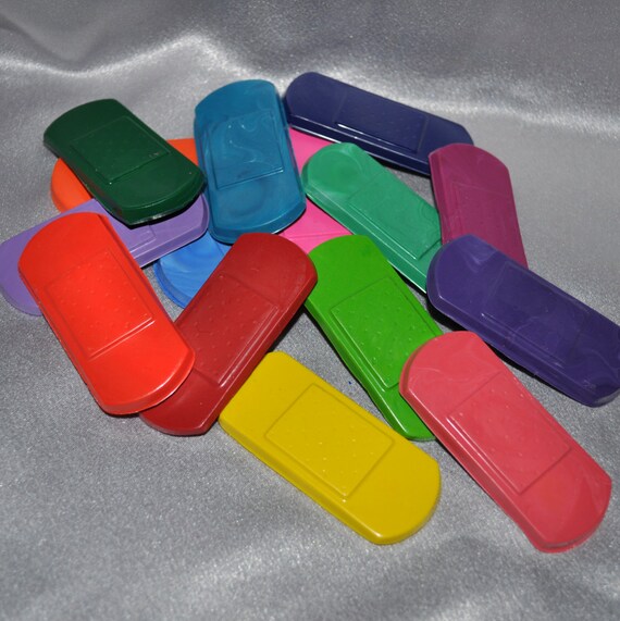 Recycled Crayons Band Aid Shaped, Total of 15 Crayons Il_570xn