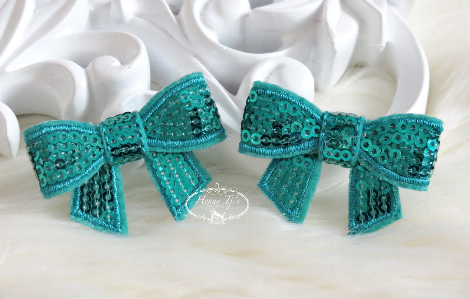 Popular items for mini sequin bow on Etsy
