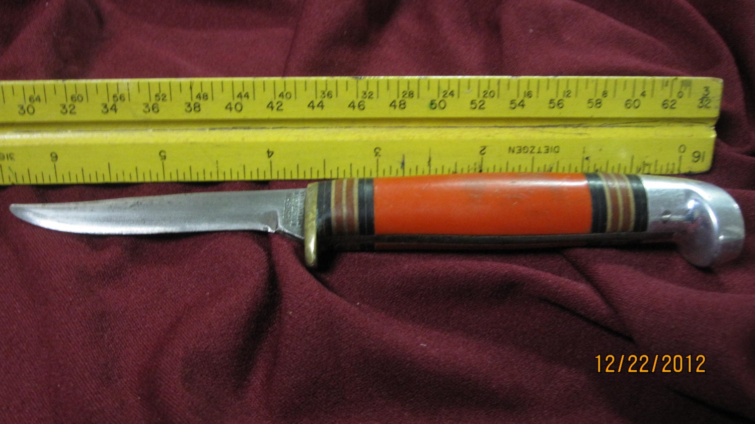 Knife Vintage Western Red Handled Trout or by PaulaBClutterJunkie