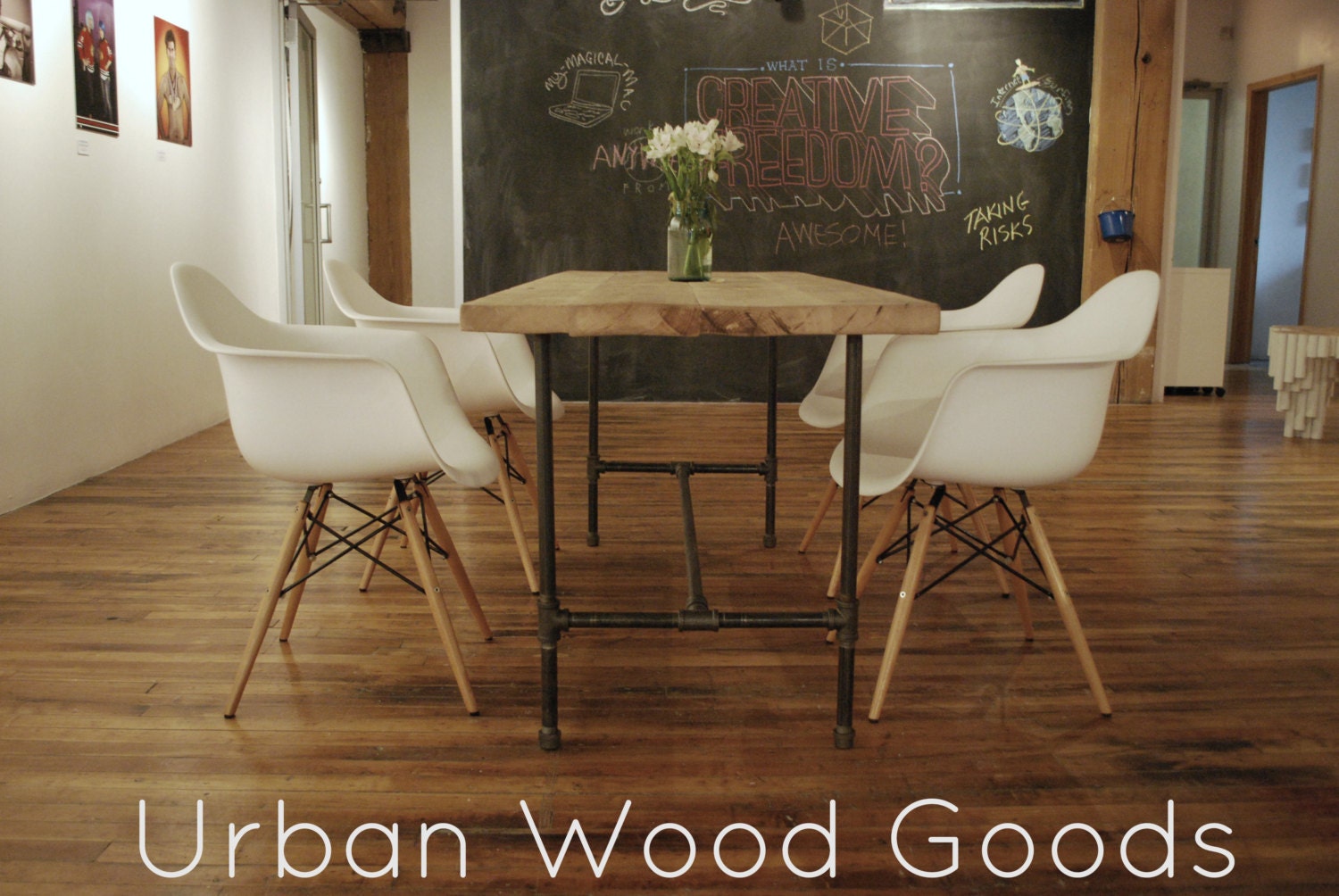 modern reclaimed wood table. custom made to size. 72" l x 30" w x 30"  tall - UrbanWoodGoods