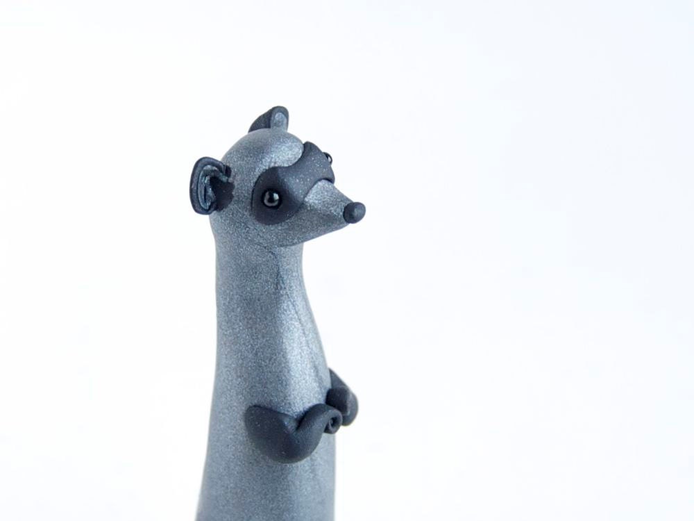 Ferret Figurine in Gray by Bonjour Poupette