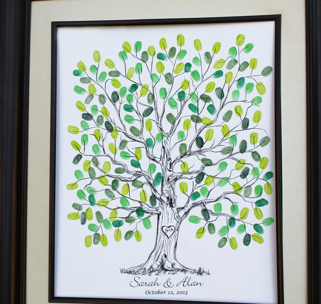 Unique Guest Book Ideas Original Wedding Guest Book Wedding Guestbook Thumbprint Fingerprint Tree Guestbook Alternative Wedding Tree