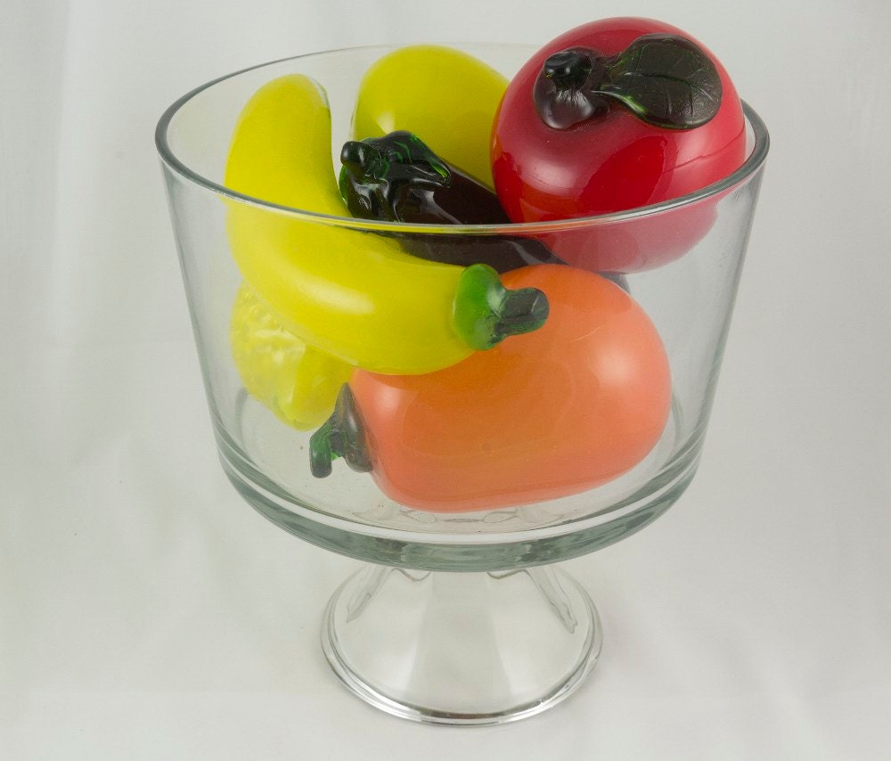 Hand Blown Glass Fruit and Vegetables Banana by eyespytreasure