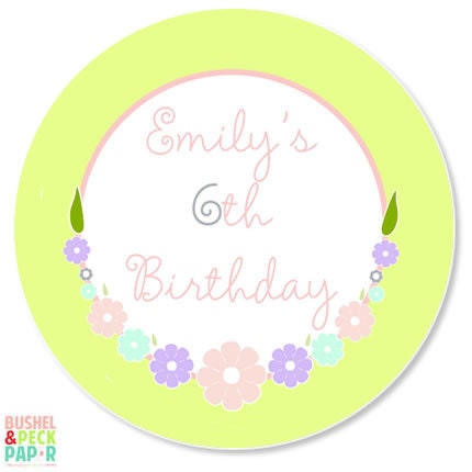 Spring Flower Sticker or Gift Tags Il_570xn