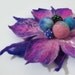Felted brooch flower Eco-friendly statement unusual unique glamorous XL size