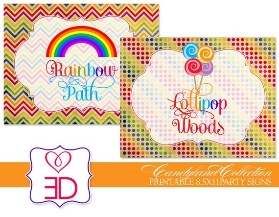 Candyland Collection Printable 8 5X11 By EccentricDesignsbyLH