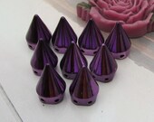 ABS Studs--50pc Modena UV Plated bullet spike Rivets--10x15mm