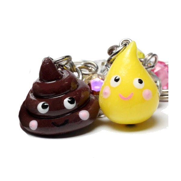 Poop and Pee Best Friend Keychains - 2 BFF set - Kawaii poo and TP ...