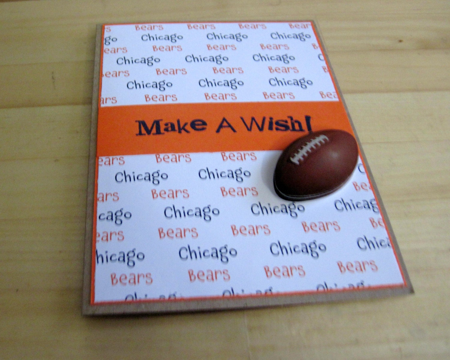 Chicago Bear's Birthday Card Sports Birthday by dbcustomcreations