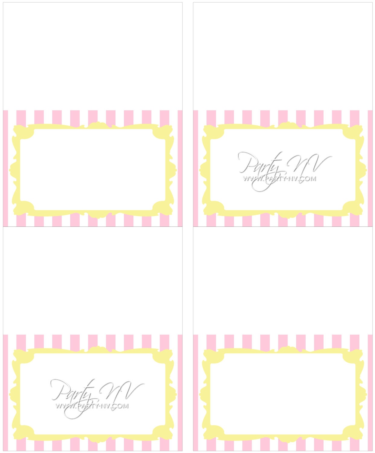 PRINTABLE (Blank TABLE TENTS) - "Old Time" Carnival Collection- Vintage Design Il_570xn