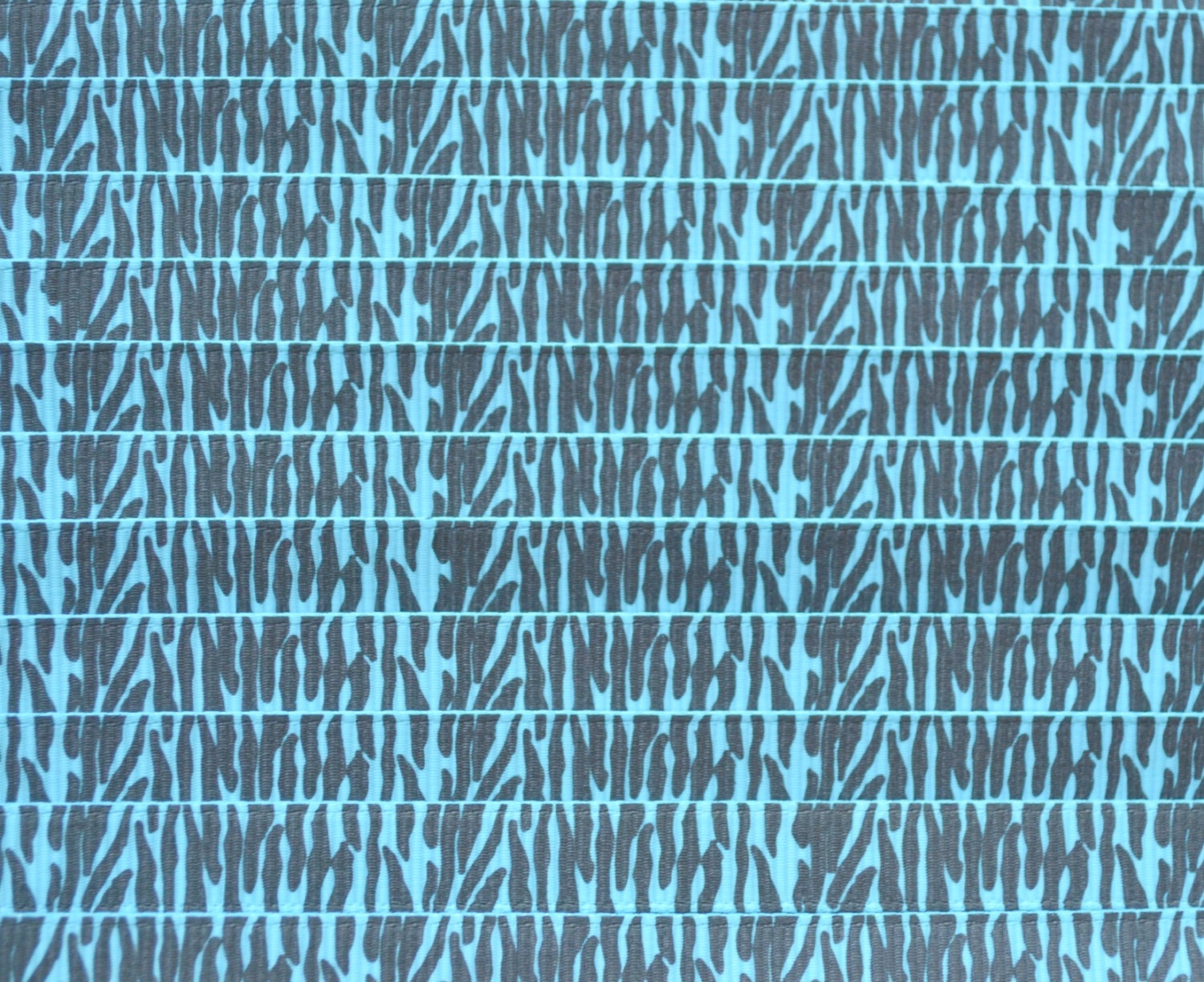 Turquoise zebra print 3/8" grosgrain ribbon Il_570xn