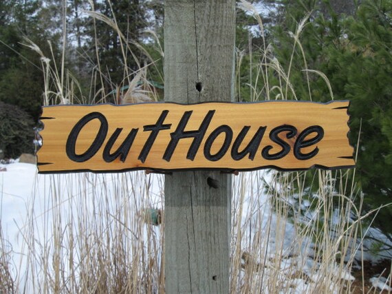 Signs Outhouse Cabin Outhouse Rustic   Carved    Signs   rustic outhouse  Signs sign Wooden