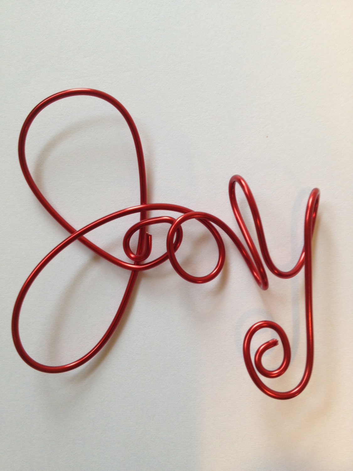 Joy Christmas ornament, Red wire Home decor, Etsy Christmas, Etsy home ...